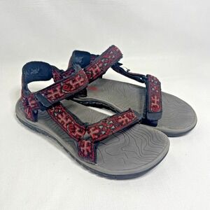 Teva Hurricane 3 Kids Size 4 Sports Shoes Trail Water Red Black Youth Outdoors